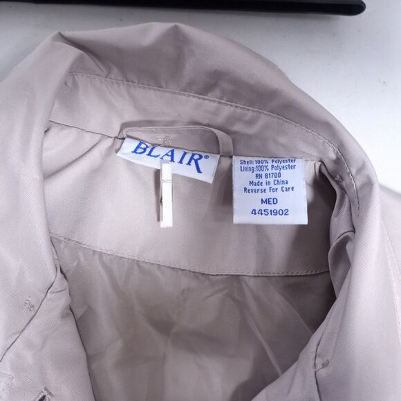 Blair Fall Jacket Tan Size Medium 100% Polyester Button Up #024 - Picture 4 of 5